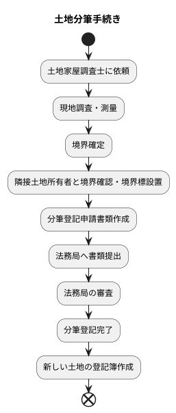 分筆の手続き